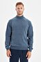 Indigo Slim Fit Yünlü Yarım Balıkçı Yaka Basic Triko Kazak TMNAW21KZ1595 - 8