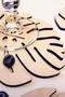 Wooden Monstera Leaf Cup-candle holder-ice cream-cookie Bowl Set Coaster Set of 5 - 2