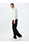 Sweatpants with Lace-Up Waist, Pockets, Stitching Details, Cotton - 2