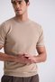 Brown Slim Fit Knitwear Crew Neck T-Shirt - 3