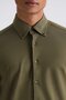 Green Comfort Fit Button Collar Cotton Shirt - 3