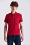 Red Slim Fit Polo Neck T-Shirt