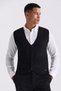 Black Slim Fit Buttoned Knitwear Vest