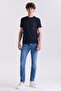 Navy Blue Slim Fit Crew Neck T-Shirt - 2