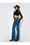 Turtleneck Long Sleeve Asymmetrical Crop Knit Sweater - 2