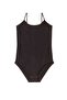 Women's Snap-On Bodysuit with Rope Strap Black - 2