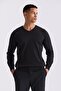 Anthracite Slim Fit V-Neck Knitwear Sweater
