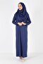 Practical One-Piece Non-Slip Hijab Easy-To-Wear Prayer Dress - with Bag - Navy Blue - 7