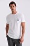 Ecru Slim Fit Crew Neck T-Shirt