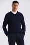 Navy Blue Slim Fit V-Neck Knitwear Sweater