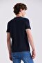 Navy Blue Slim Fit Crew Neck T-Shirt - 4