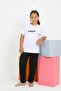 Girl's Short Sleeve White Combed Cotton Pajama Suit 20432 - 3