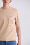 Beige Slim Fit Crew Neck T-Shirt - 3