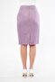 Pearl Button Woolen Skirt Suit Lilac - 8