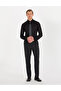 Black Slim Fit Long Sleeve Classic Shirt 50256437-Vr046 - 3
