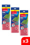 3 Pack of 3 Power Inox Colors Steel Dish Sponges