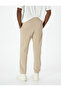 Jogger Sweatpants with Lace Waist Pocket Detail and Ribbon - 4