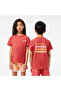 Children's Crew Neck Printed Organic Cotton Pink T-Shirt