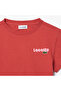 Children's Crew Neck Printed Organic Cotton Pink T-Shirt - 7