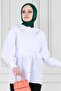 تونيك بياقة مرصعة بالأحجار - أبيض - 2