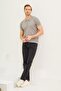 Polo Collar Jacquard Men's Gray Knitwear T-Shirt - 7
