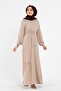 Belted Wrap Dress - Cream - 3