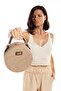 Wicker Women's Round Shoulder Bag - 5