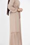 Belted Wrap Dress - Cream - 5