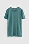 Slim Fit Mint Plain Knit Rayon Knitted T-Shirt - 5