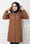 Front Snap-Front Bonik Coat Tan - 3