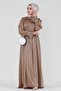 Glittery Jewelled Evening Dress-MINK - 3