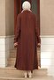 Shawl Collar Loose Knitwear Cardigan Brown HM2248 - 6