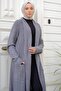Shawl Collar Casual Knitwear Cardigan Gray HM2248 - 3