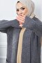 Shawl Collar Casual Knitwear Cardigan Smoked HM2248 - 4