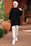 Balon Sleeve Knitwear Tunic Black Hm2519 - 4
