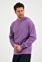 Men's Purple Sports Sweatshirt - Kangaroo Pocket and Hooded - 2
