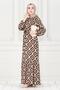 Skirt Ruffle Ikat Pattern Viscon Dress-Vi̇zon - 2