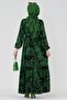 Miray Waist Tunnel Viscose Dress-Emerald Green - 5