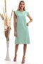 20333416 Single Jersey Dress with Shoulder Detail Cagla Green