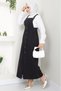 Buttoned Denim Salopet Dress Black Hm22456 - 2