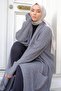 Shawl Collar Casual Knitwear Cardigan Gray HM2248