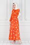 Polka Dot Princess Model Dress-Orange