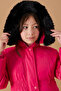 Pink Hooded Coat with Pockets for Girls 19063 - 5