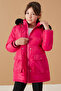 Pink Hooded Coat with Pockets for Girls 19063 - 2