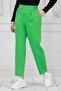 Tight Leg Trousers with Belt Detail-Green - 2
