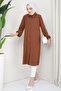 Summer Long Cotton Tunic Brown - 3