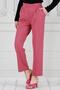 Belted Detailed Skinny Leg Trousers-Dry Rose - 2