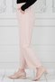 Beige Colored Skinny Leg Trousers - Belt with Layered Detail - 5