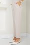 Beige Colored Elastic Waist Fabric Trousers - HM2487 - 3