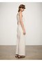 Striped Bow Jumpsuit - 4